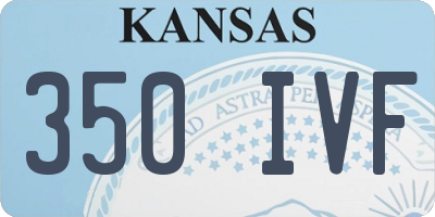 KS license plate 350IVF