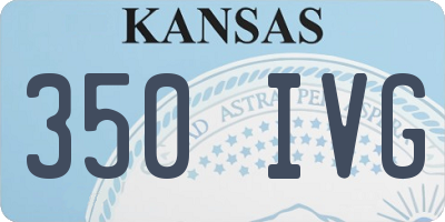 KS license plate 350IVG