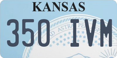 KS license plate 350IVM