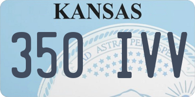 KS license plate 350IVV