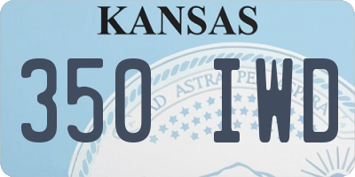 KS license plate 350IWD