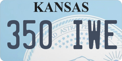KS license plate 350IWE
