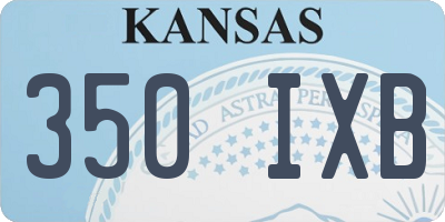 KS license plate 350IXB