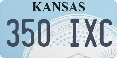 KS license plate 350IXC