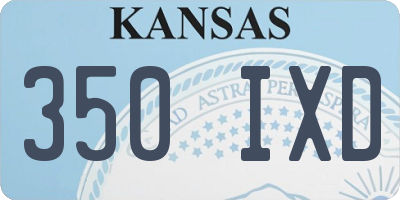 KS license plate 350IXD