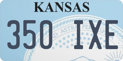 KS license plate 350IXE