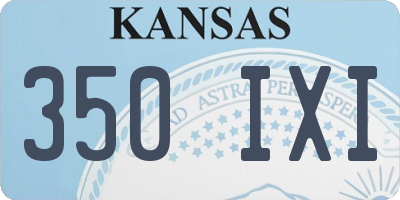 KS license plate 350IXI