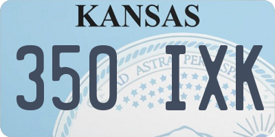 KS license plate 350IXK