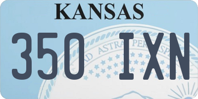 KS license plate 350IXN