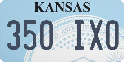 KS license plate 350IXO