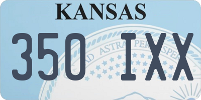 KS license plate 350IXX