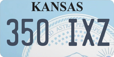 KS license plate 350IXZ