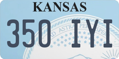 KS license plate 350IYI