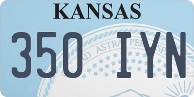 KS license plate 350IYN