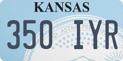 KS license plate 350IYR