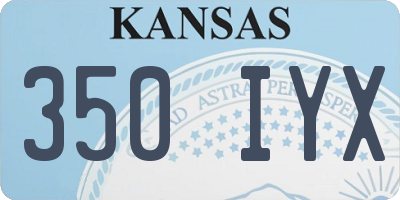 KS license plate 350IYX