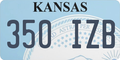 KS license plate 350IZB