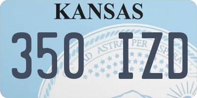 KS license plate 350IZD