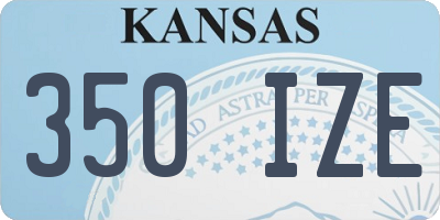 KS license plate 350IZE