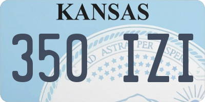 KS license plate 350IZI