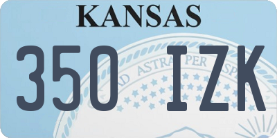 KS license plate 350IZK