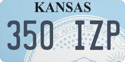 KS license plate 350IZP