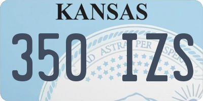KS license plate 350IZS