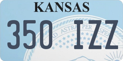 KS license plate 350IZZ