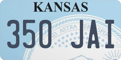 KS license plate 350JAI