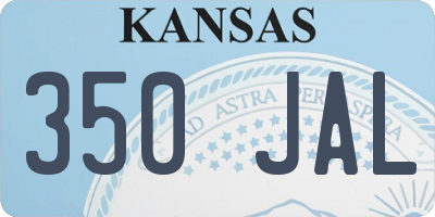 KS license plate 350JAL