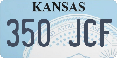 KS license plate 350JCF