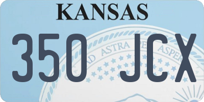 KS license plate 350JCX