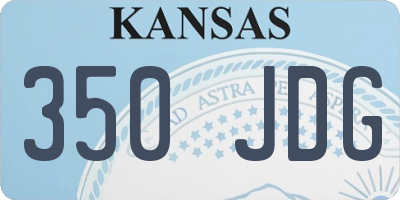 KS license plate 350JDG