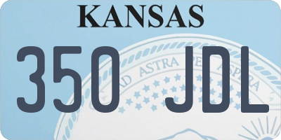 KS license plate 350JDL