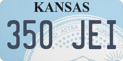 KS license plate 350JEI