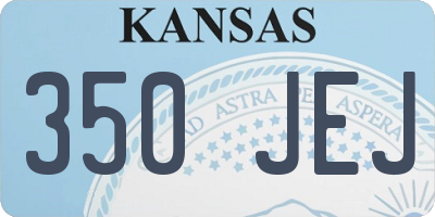 KS license plate 350JEJ