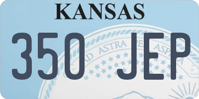 KS license plate 350JEP