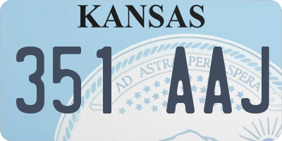 KS license plate 351AAJ