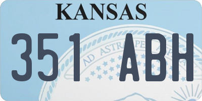 KS license plate 351ABH