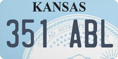 KS license plate 351ABL
