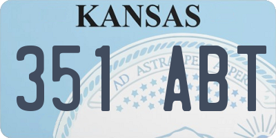 KS license plate 351ABT