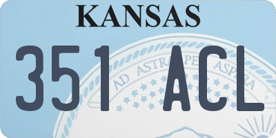 KS license plate 351ACL