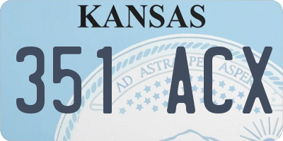 KS license plate 351ACX