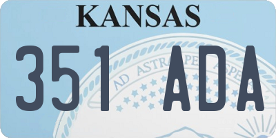KS license plate 351ADA