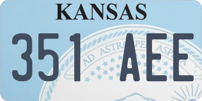 KS license plate 351AEE