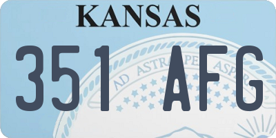 KS license plate 351AFG