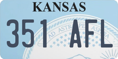 KS license plate 351AFL