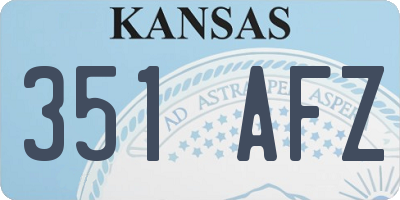 KS license plate 351AFZ