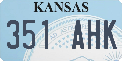 KS license plate 351AHK