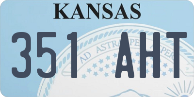 KS license plate 351AHT